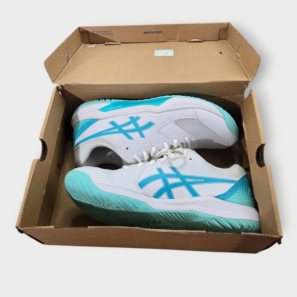 Asics Gel Dedicate 8 Shoes Womens 10.5 White Tennis Court Pickleball Sneakers - Picture 3 of 16